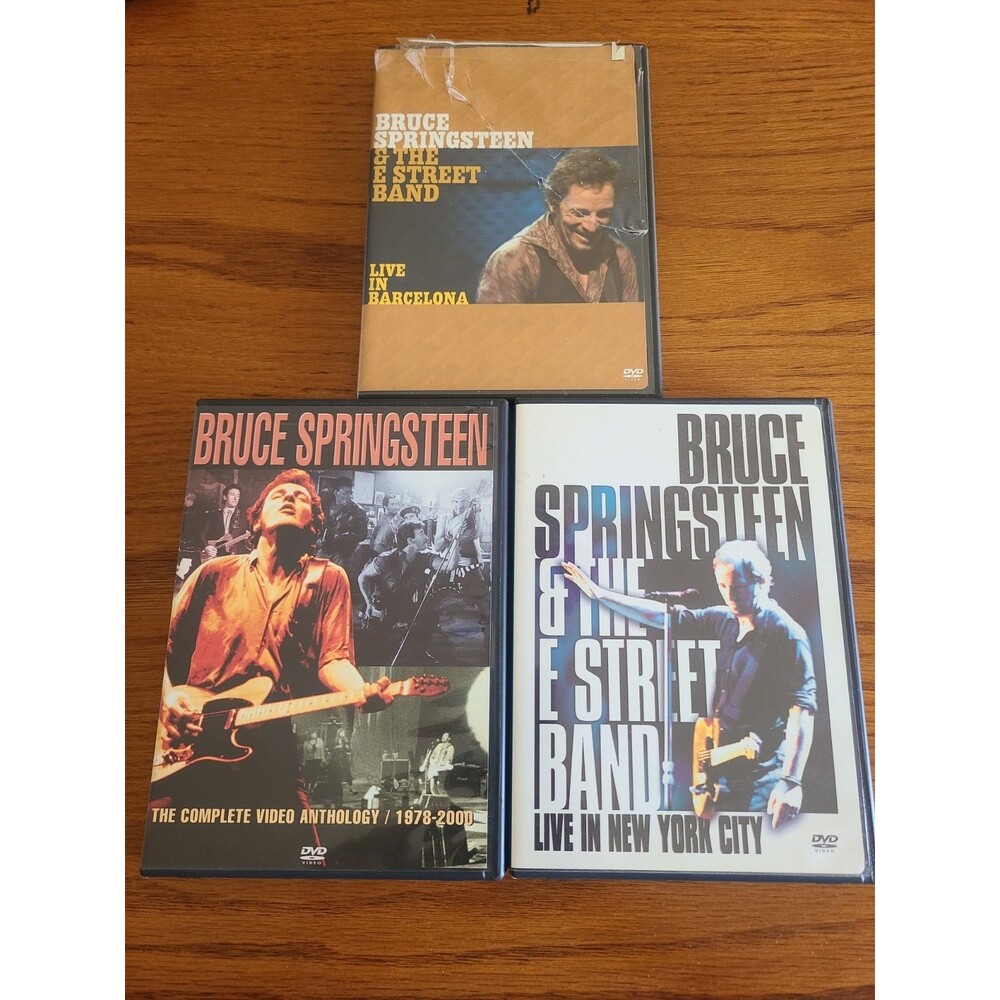 Lot of 3 Bruce Springsteen DVDs - Live in Barcelona, New York, Video Anthology